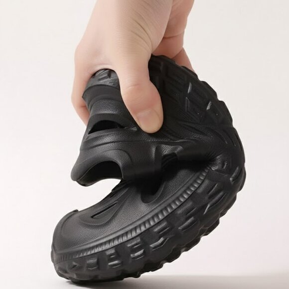 Unisex Breathable Platform Clogs& Lightweight Slip-On--BLACK - Picture 5 of 7